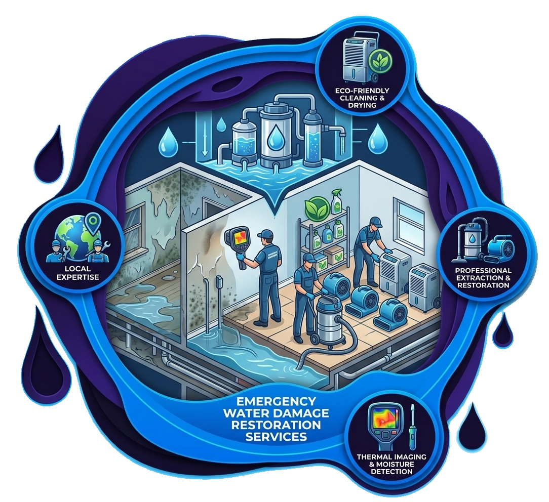 Water damage restoration professional